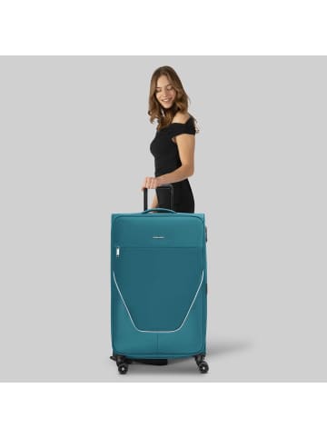 Stratic taska 4-Rollen Trolley L 76 cm mit Dehnfalte in ocean blue