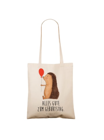 Mr. & Mrs. Panda einkaufstasche baumwolle Igel Luftballon mit Sp... in Creme