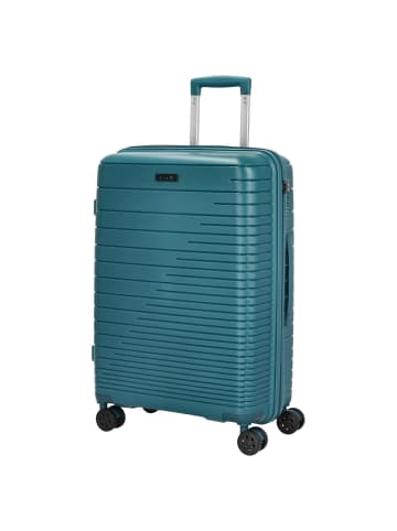 D&N Travel Line 4600 - 4-Rollen-Trolley M 65 cm (black) in petrol