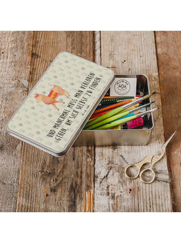 Mr. & Mrs. Panda Aufbewahrungsbox Alpaka Stolz mit Spruch in Kaktus Grün