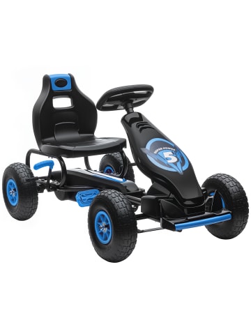 HOMCOM Gokart Tretauto Blau+Schwarz