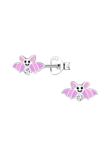 Alexander York Ohrringe, Ohrstecker FLEDERMAUS Kristall weiß in 925 Sterling Silber, 2-tlg. in rose