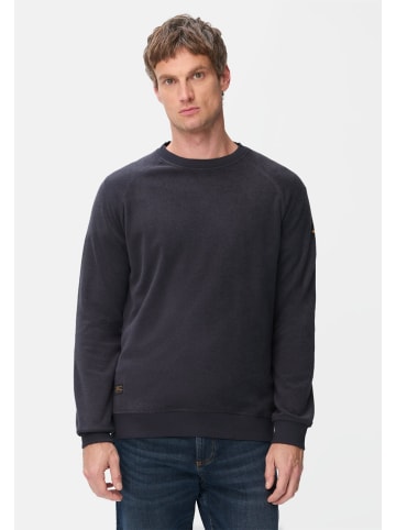 Camel Active Frottee Sweatshirt mit weichem Innenmaterial in Navyblau