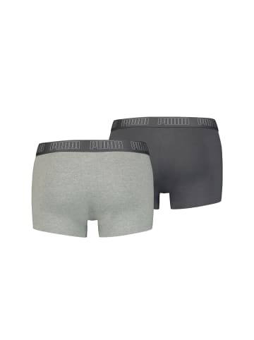 Puma Boxershorts PUMA BASIC TRUNK 2P in 008 - Dark Grey Melange / Black