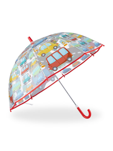 relaxdays Kinder-Regenschirm "Autos" in Bunt - Ø 73 cm