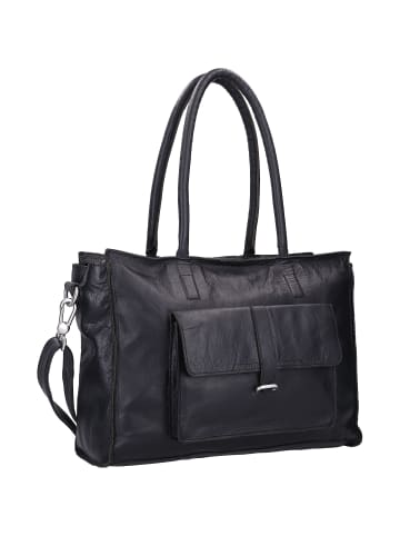 Cowboysbag Edgemore Schultertasche Leder 41 cm Laptopfach in black