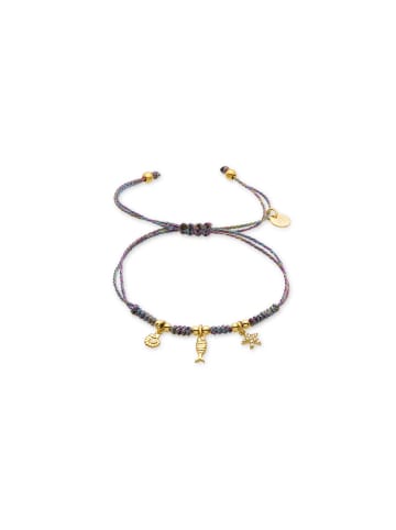 Luxenter Armband aus 925er Sterlingsilber mit Zirkonia-Steinen 18K Gelbgold-Finish