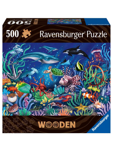 Ravensburger Ravensburger WOODEN Puzzle 17515 - Unten im Meer - 500 Teile Holzpuzzle für...