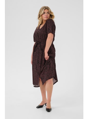 KAFFE curve Kleid KCbella Regular fit in Fudge/Black Flower Print