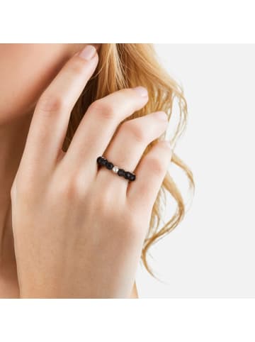 Glanzstücke München Ring aus Edelstahl mit Achat in silber