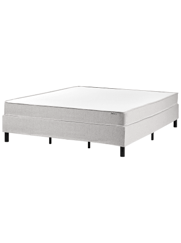 Beliani Doppelbett COUNTESS  in Grau/Braun - (W) 181 x (H) 53 x (L) 201 cm
