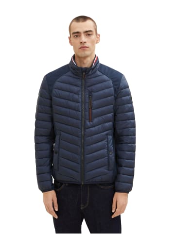 Tom Tailor Steppjacke ohne Kapuze Übergangs Blouson Hybrid Jacke in Dunkelblau