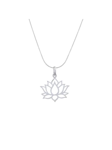 Alexander York Kette mit Anhänger LOTUS FLOWER in 925 Sterling Silber, 2-tlg.