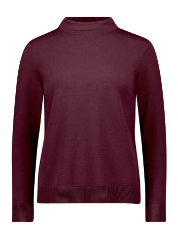 Betty Barclay Basic-Strickpullover mit Stehkragen in Maroon Banner