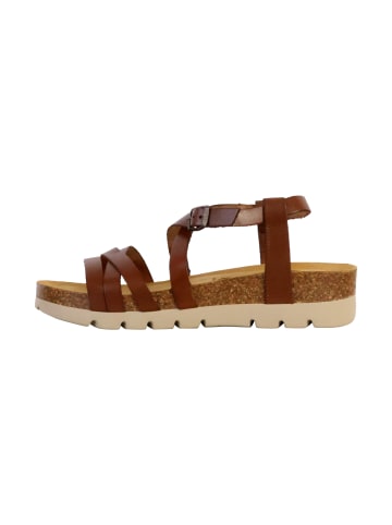 Plakton Leder-Compensated Mules Comba Braun