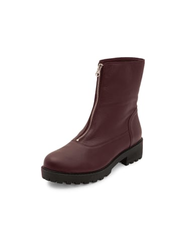 VITAFORM Hirschleder Stiefeletten in aubergine