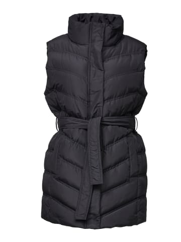 Threadbare Steppweste THB Cruz Quilted Funnel Neck Gillet in Schwarz