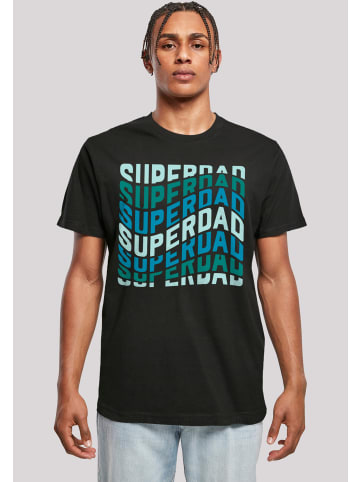 F4NT4STIC T-Shirt Super Dad Retro Trend Vatertags Design für Papas in schwarz