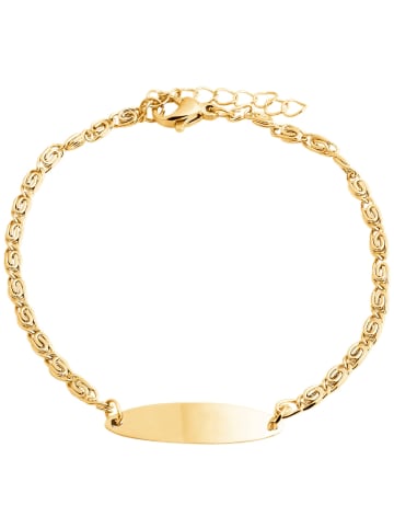 Adeliás Unisex Armband aus Edelstahl 18 cm in gold