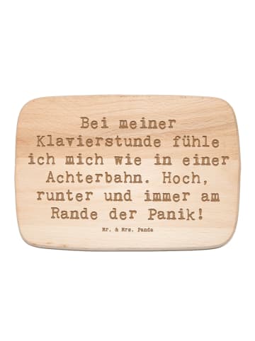 Mr. & Mrs. Panda Schneidebrett Spruch Klavier Achterbahn mit Spruch in Transparent