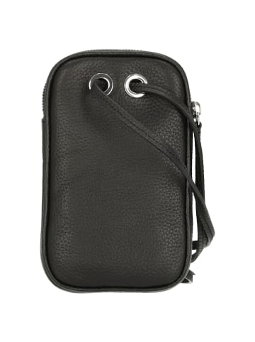 Lacoste Origin Croc - Handytasche mit Kontrast-Krokodil 17 cm in schwarz