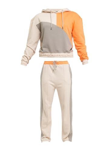Tom Barron Jogginganzug Tom Barron Three Colors Sweatshirt And Pant Set in ecru