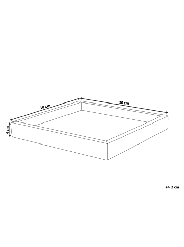 Beliani Tablett KATERINI in Weiß - (W) 30 x (H) 4 x (L) 30 cm
