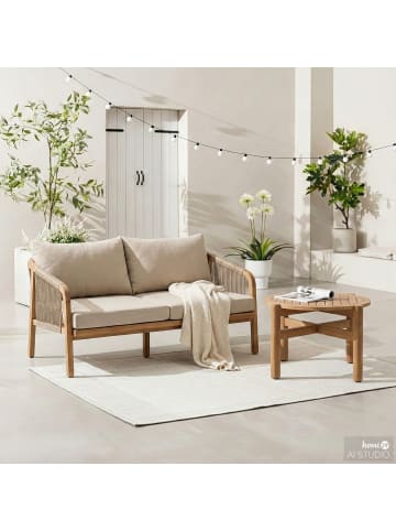 home24 Loungegruppe Mori 2-teilig Typ A in Braun / Beige
