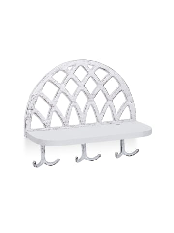 relaxdays 3 x Schlüsselbrett in Weiß - (B)27x (H)23 x (T)12 cm