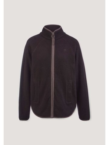 Hessnatur Fleece Jacke in schwarzbeere