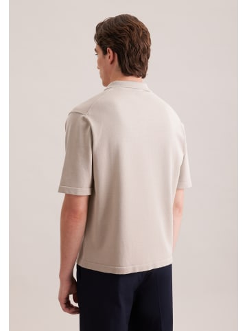 Seidensticker Strick Resort Hemd Regular in Beige