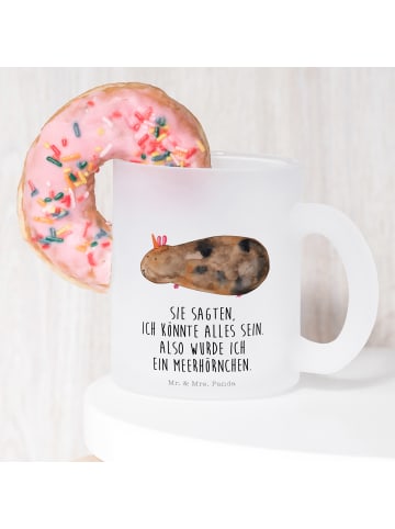Mr. & Mrs. Panda Trinkglas Einhorn Meerschweinchen mit Spruch in Transparent
