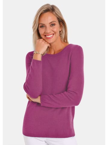 GOLDNER Feinstrickshirt mit U-Boot-Ausschnitt in cyclam