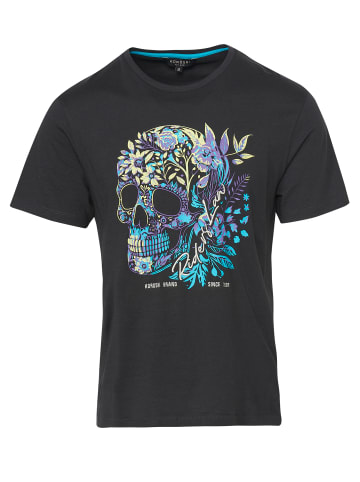 KOROSHI Kurzarm T-Shirt in anthrazit