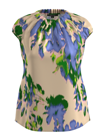 comma Bluse kurzarm in Beige
