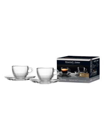 Ritzenhoff & Breker 6er Set Espresso-Set Barista 80 ml transparent in transparent