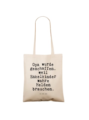 Mr. & Mrs. Panda Tote Bag Opa wurde geschaffen, weil... mit Spruch in Creme