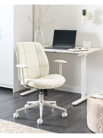 Beliani Bürostuhl CARLTON in Weiß/Grün - (W) 60 x (H) 87 x (L) 60 cm