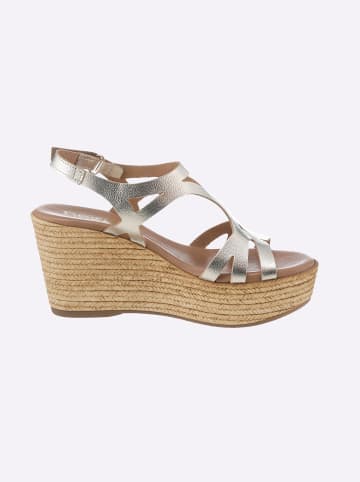 Heine Keilsandalette in goldfarben