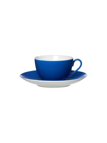 Ritzenhoff & Breker 6er Set Kaffeetassen mit Untertassen Doppio in Indigo Blau 200 ml