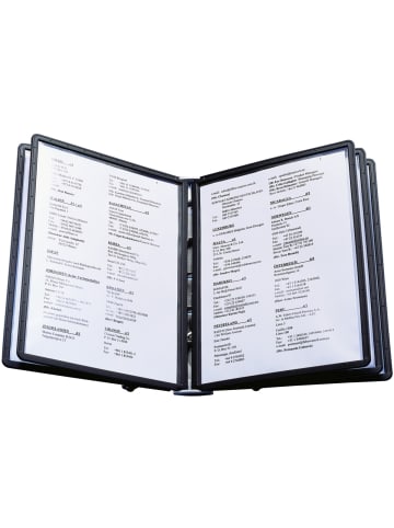 Durable Sichttafelständer Sherpa soho Display System table5 schwarz mit 5 Sichttafeln