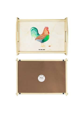 Mr. & Mrs. Panda Servier Tablett Hahn Korn ohne Spruch in Vintage