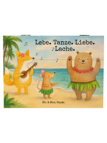 Mr. & Mrs. Panda Erinnerungskiste Waldtiere Aloha Design mit Spruch in Weiß