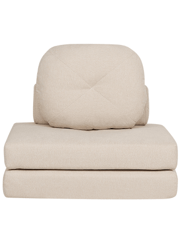 Beliani Schlafsofa OLDEN in Beige - (W) 81 x (H) 54 x (L) 91 cm