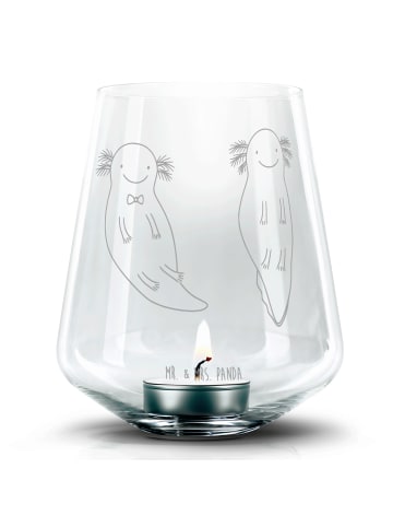 Mr. & Mrs. Panda Laterne Axolotl Liebe ohne Spruch in Transparent