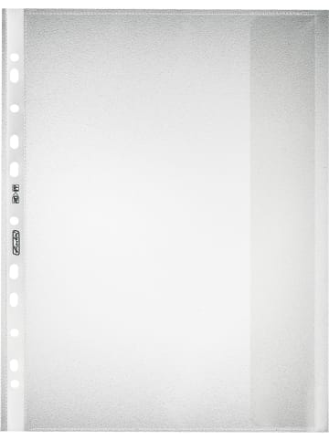 Herlitz Dokumentenhüllen A4 PP 120my genarbt mit Klappe rechts Packung mit 10 Stück
