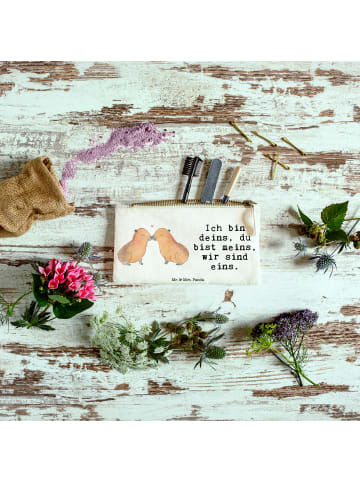 Mr. & Mrs. Panda Schminktasche Capybara Liebe mit Spruch in Weiß