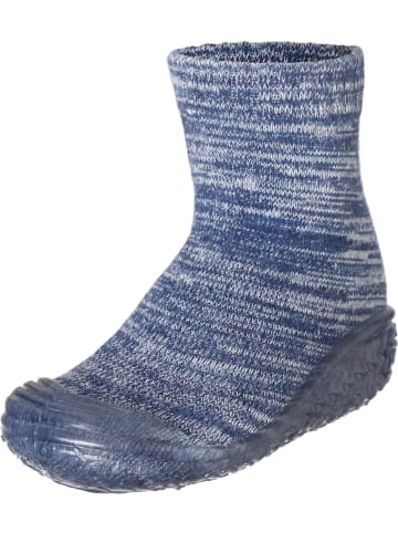 Playshoes Kinder Hausschuh "Hausschuh gestrickt" in Blau