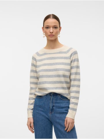 Vero Moda Strick Pullover Meliert Basic Langarm VMDOFFY in Creme