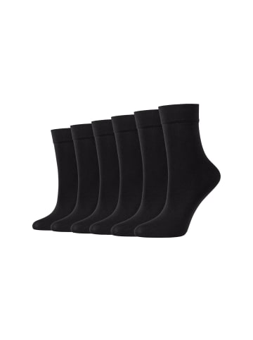 camano Socken 6er Pack fine 3D premium 40 Denier in Schwarz